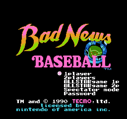Bad News Baseball [NES]