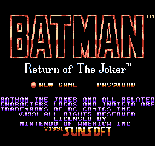 Batman: Return of the Joker [NES]