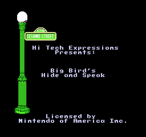 Big Bird's Hide & Speak [NES]