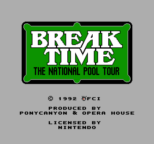 Break Time: The National Pool Tour [NES]
