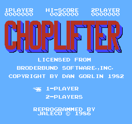 Choplifter [NES]