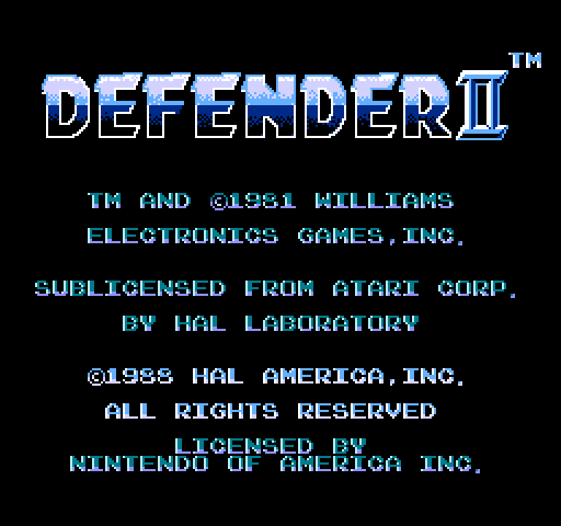 Defender II [NES]