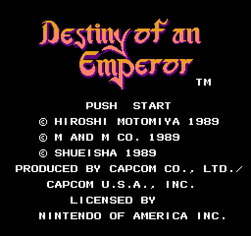 Destiny of an Emperor [NES]