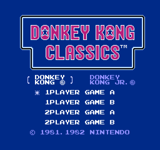 Donkey Kong Classics [NES]