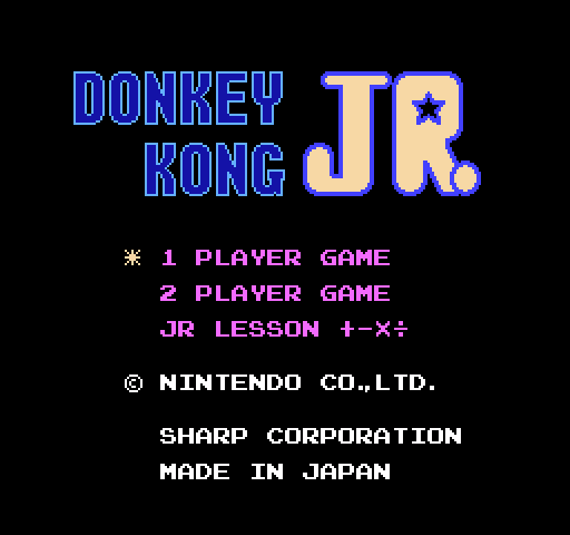 Donkey Kong Jr. + Jr. Lesson [NES]