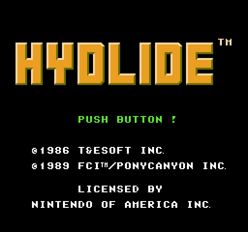 Hydlide [NES]