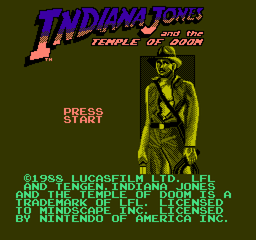 Indiana Jones and the Temple of Doom [NES]
