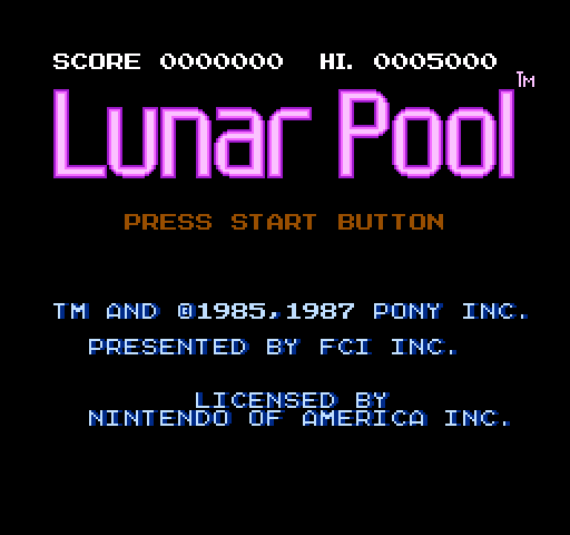 Lunar Pool [NES]