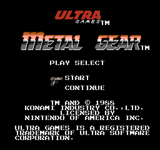 Metal Gear [NES]
