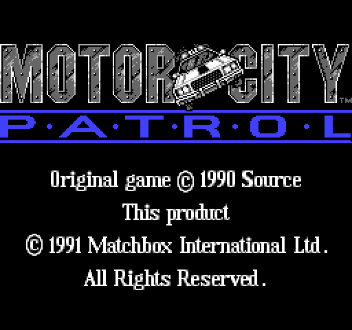 Motor City Patrol [NES]