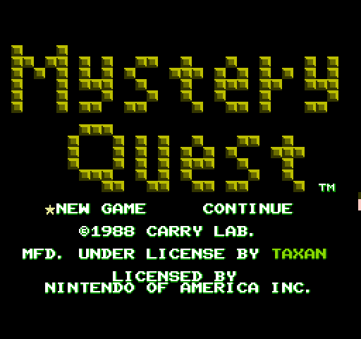 Mystery Quest [NES]