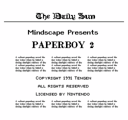 Paperboy 2 [NES]