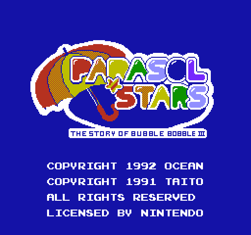 Parasol Stars: The Story of Bubble Bobble 3 [NES]