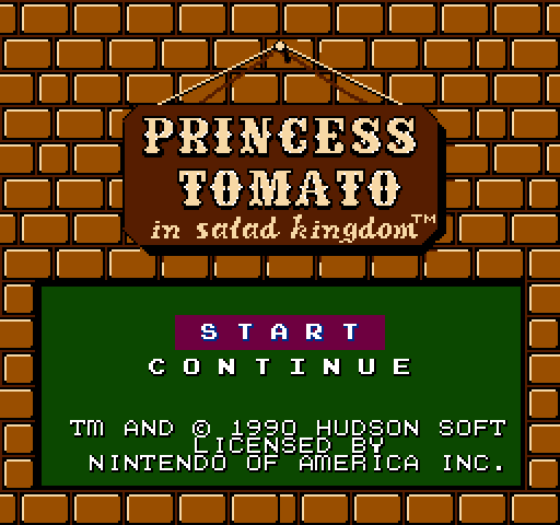 Princess Tomato in Salad Kingdom [NES]