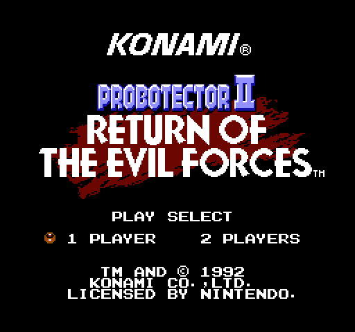 Probotector II: Return of the Evil Forces [NES]