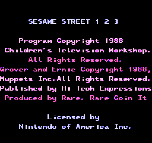 Sesame Street 123 [NES]
