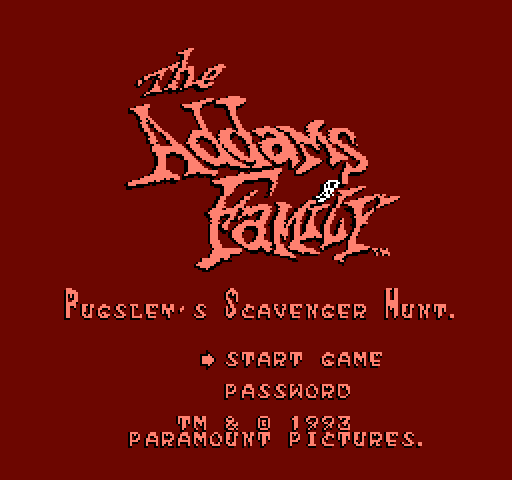 The Addams Family: Pugsley's Scavenger Hunt [NES]