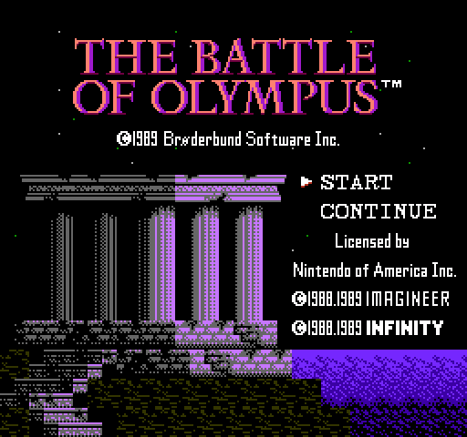 The Battle of Olympus [NES]