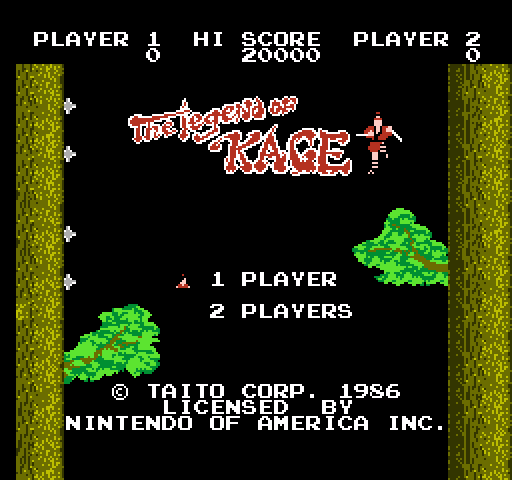 The Legend of Kage [NES]