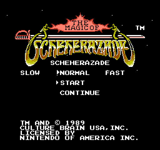 The Magic of Scheherazade [NES]