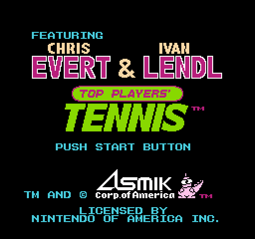 Top Players' Tennis: Featuring Chris Evert & Ivan Lendl [NES]