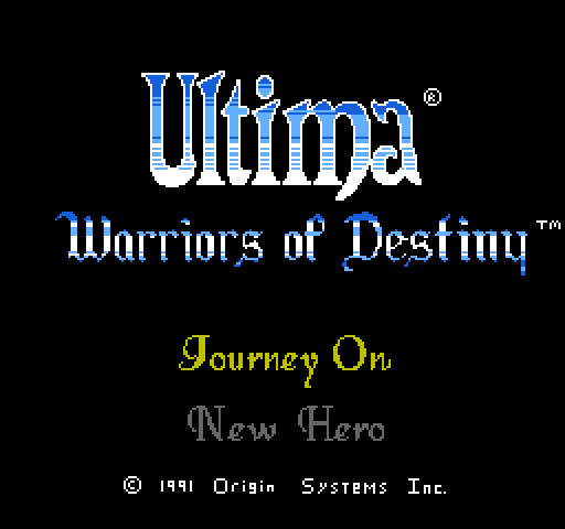 Ultima: Warriors of Destiny [NES]