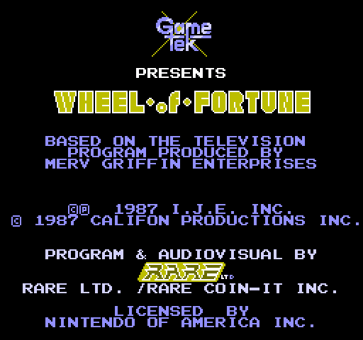 Wheel of Fortune [NES]